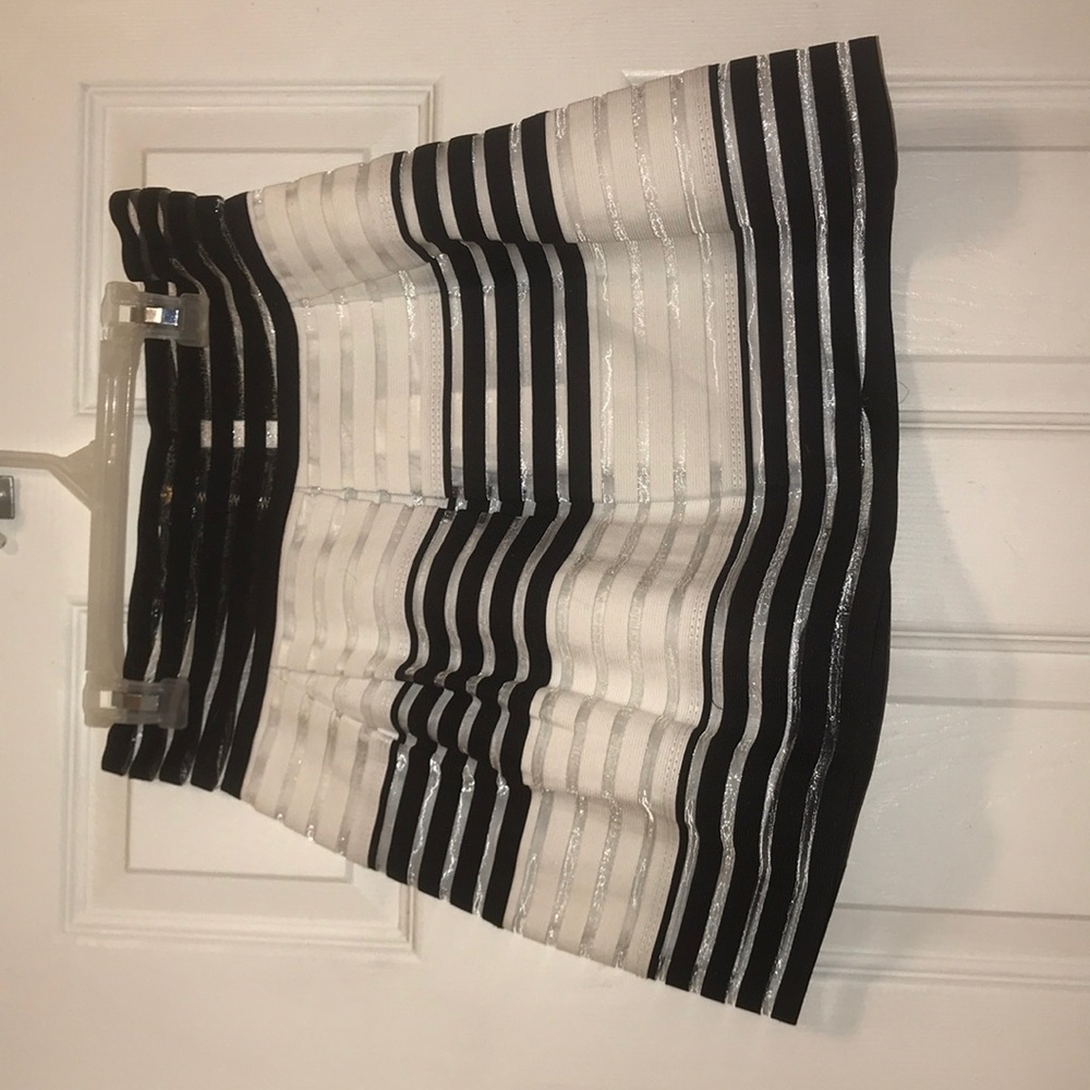 White and black skirt